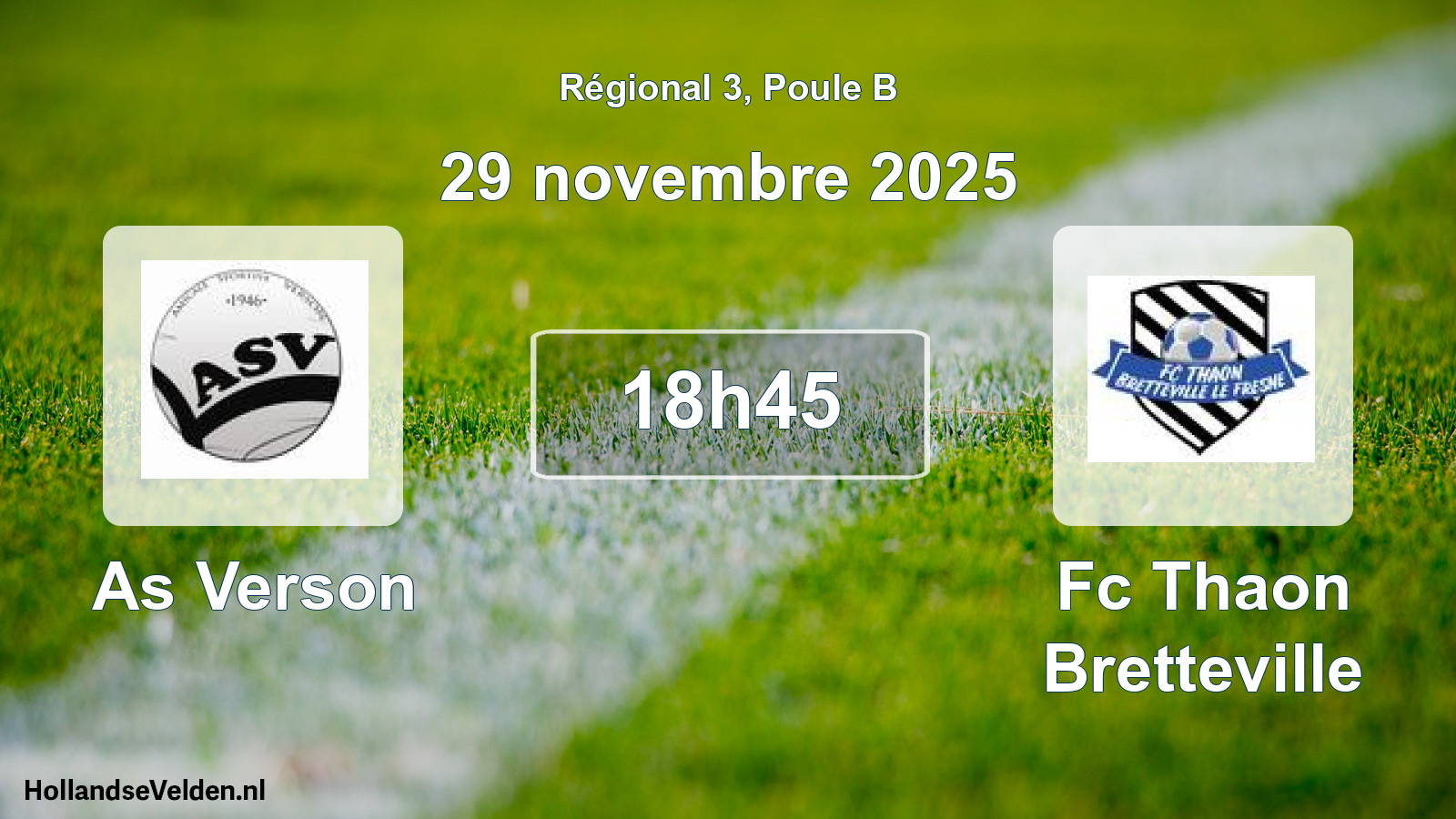 Geplande wedstrijd: As Verson - Fc Thaon Bretteville (29 november 2025)