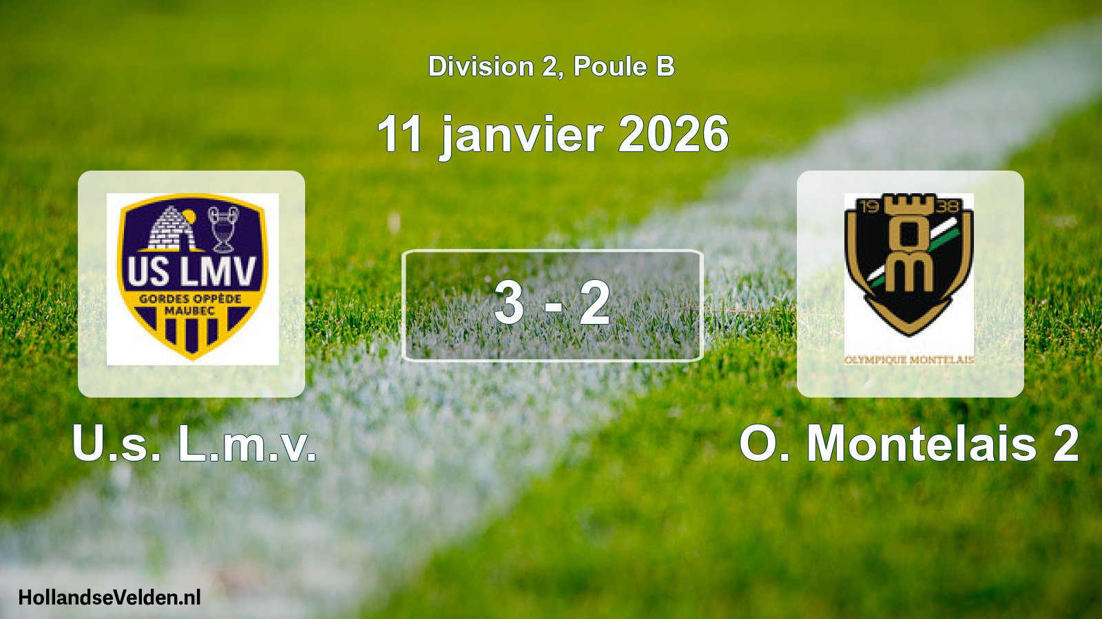 Total number of matches played: U.s. L.m.v. - O. Montelais 2 3 - 2 (11 January 2026)