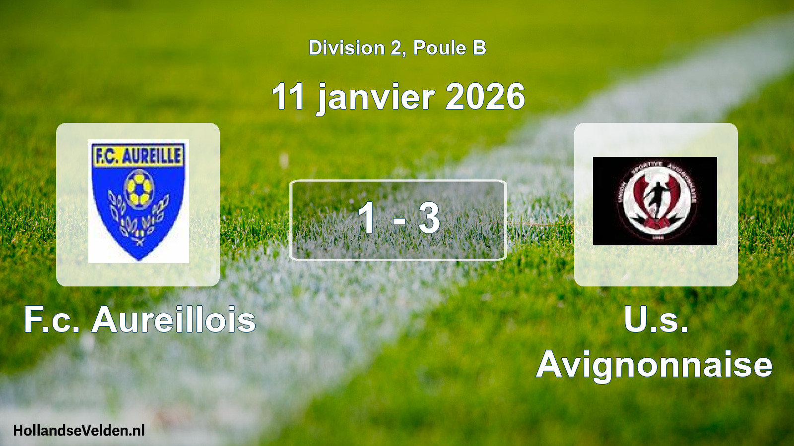 Total number of matches played: F.c. Aureillois - U.s. Avignonnaise 1 - 3 (11 January 2026)