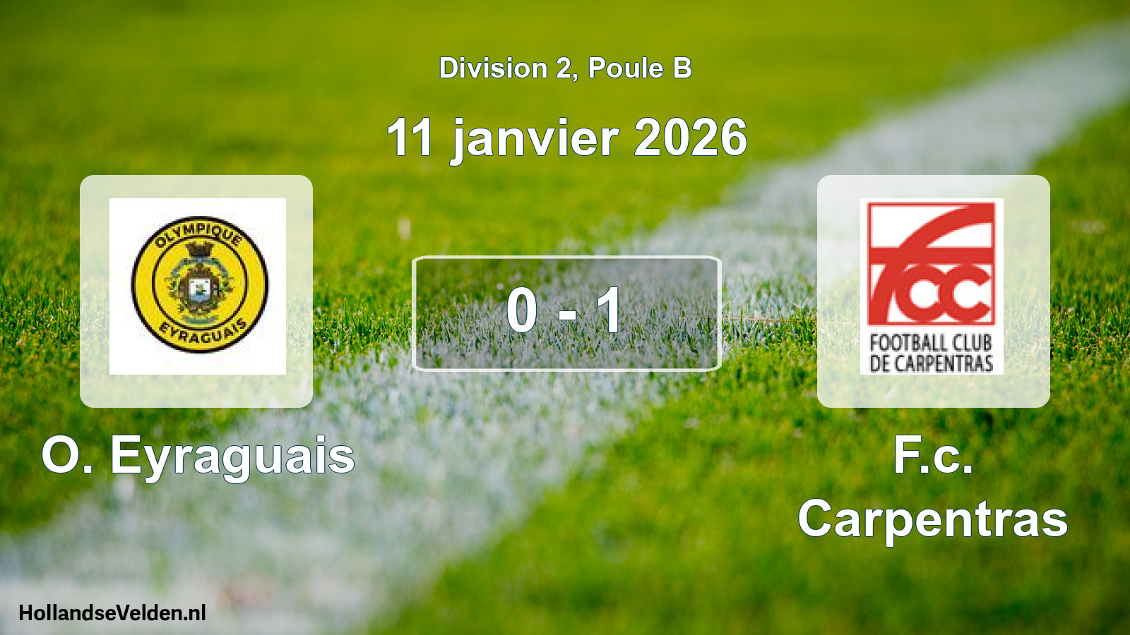 Total number of matches played: O. Eyraguais - F.c. Carpentras 0 - 1 (11 January 2026)