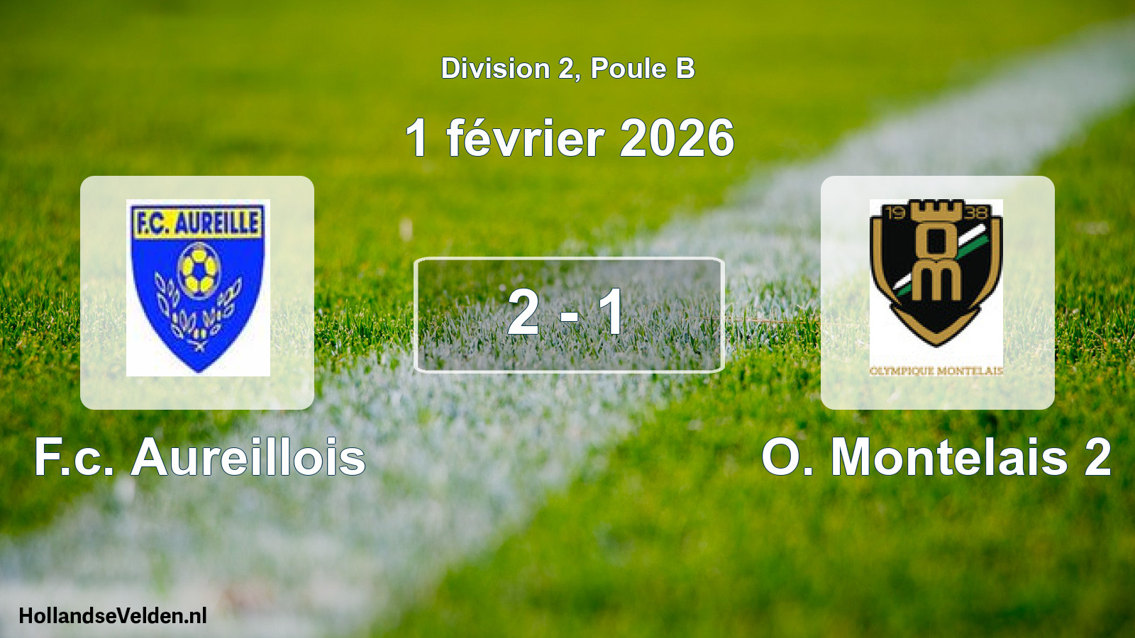 Total number of matches played: F.c. Aureillois - O. Montelais 2 2 - 1 (1 February 2026)