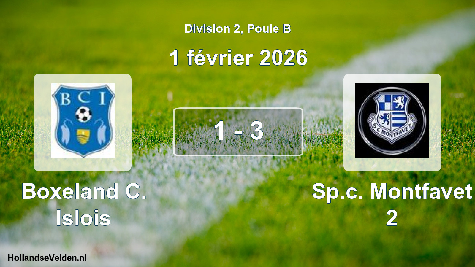 Total number of matches played: Boxeland C. Islois - Sp.c. Montfavet 2 1 - 3 (1 February 2026)