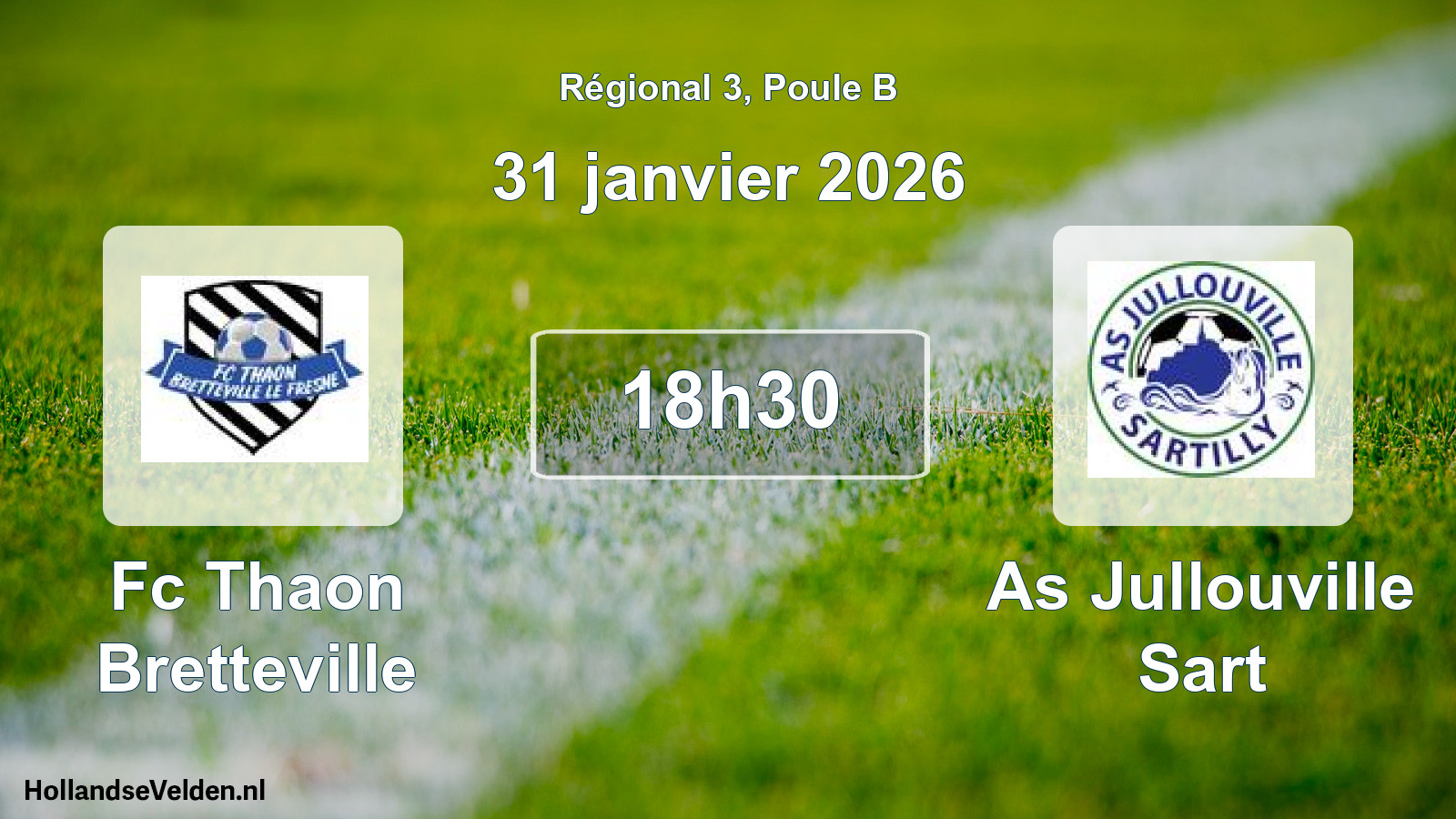 Geplande wedstrijd: Fc Thaon Bretteville - As Jullouville Sart (31 januari 2026)
