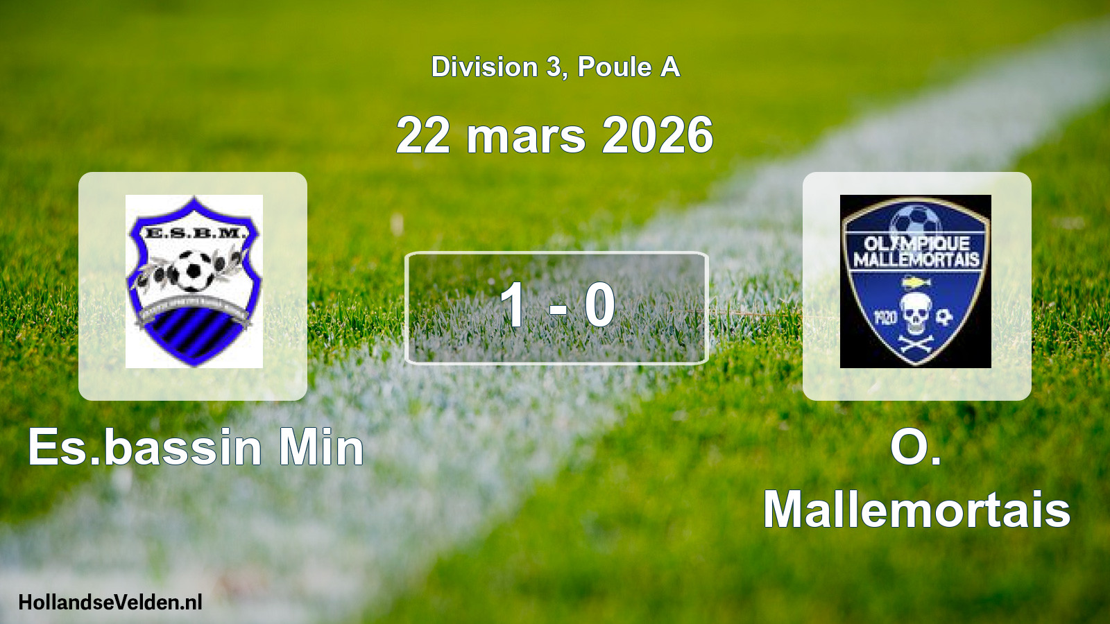 Total number of matches played: Es.bassin Min - O. Mallemortais 1 - 0 (22 March 2026)