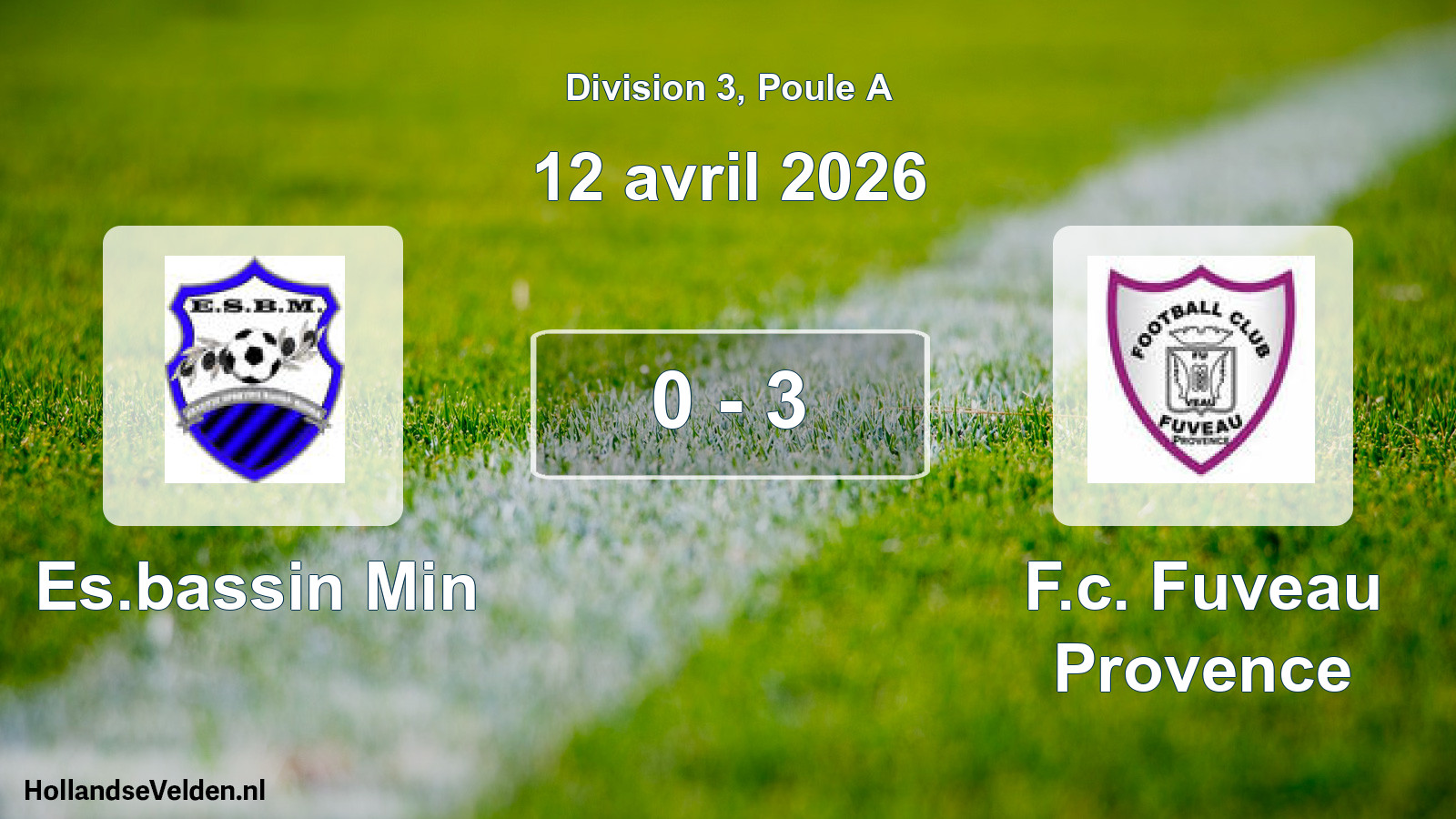 Total number of matches played: Es.bassin Min - F.c. Fuveau Provence 0 - 3 (12 April 2026)