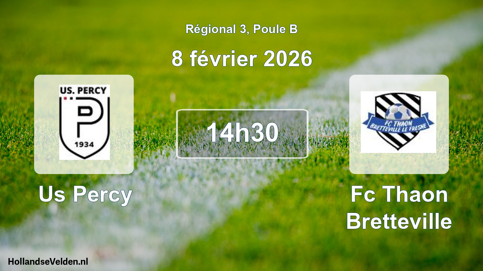 Scheduled Match: Us Percy - Fc Thaon Bretteville (8 February 2026)