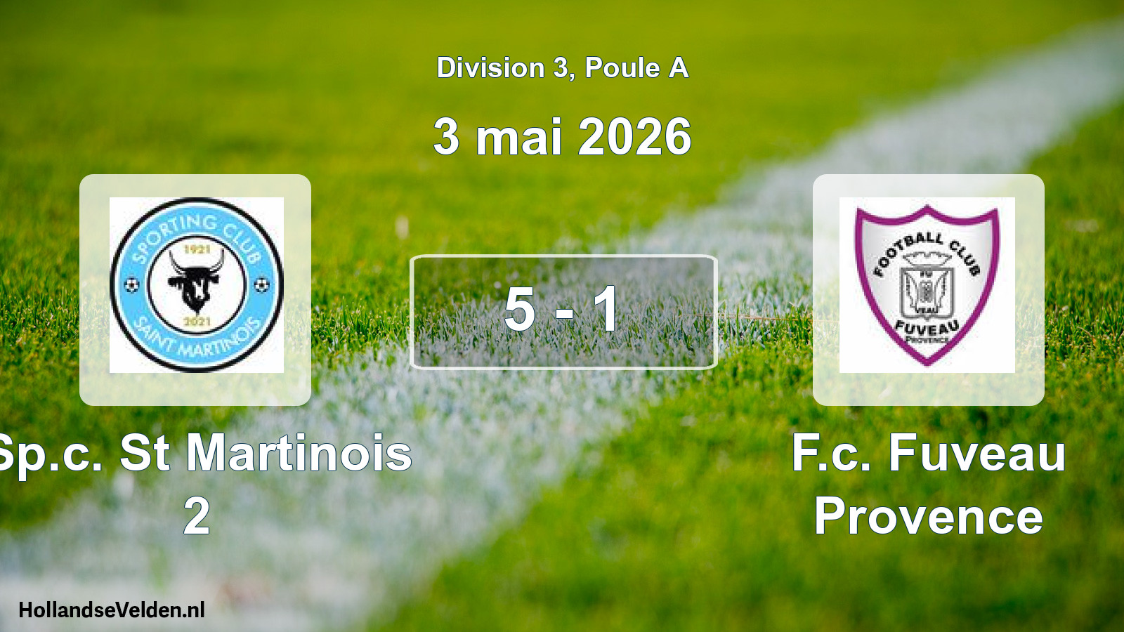 Match joué: Sp.c. St Martinois 2 - F.c. Fuveau Provence 5 - 1 (3 mai 2026)