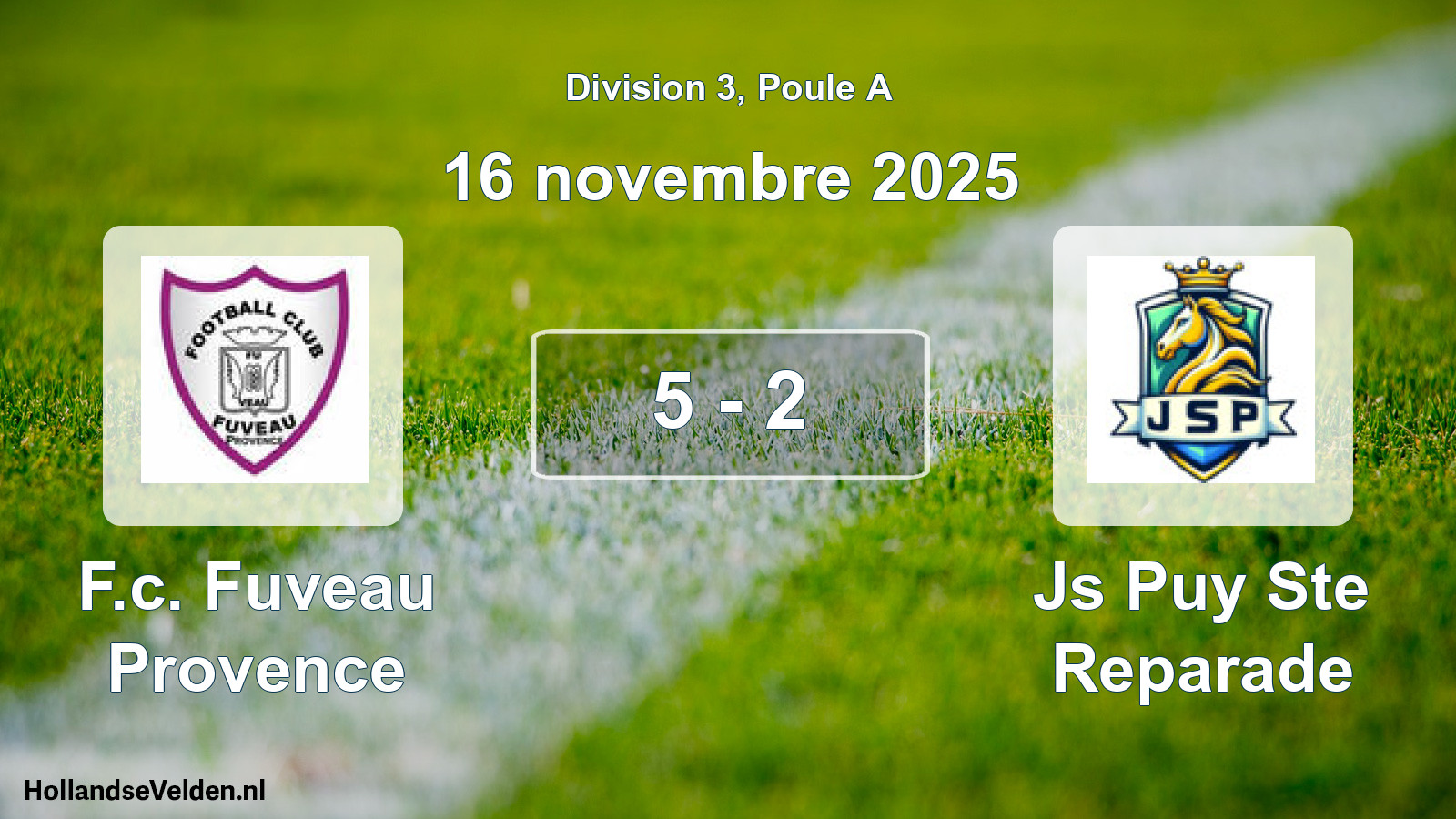 Total number of matches played: F.c. Fuveau Provence - Js Puy Ste Reparade 5 - 2 (16 November 2025)