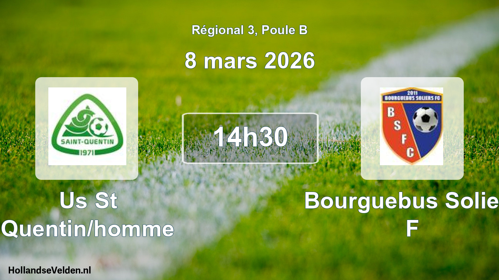 Scheduled Match: Us St Quentin/homme - Bourguebus Soliers F (8 March 2026)