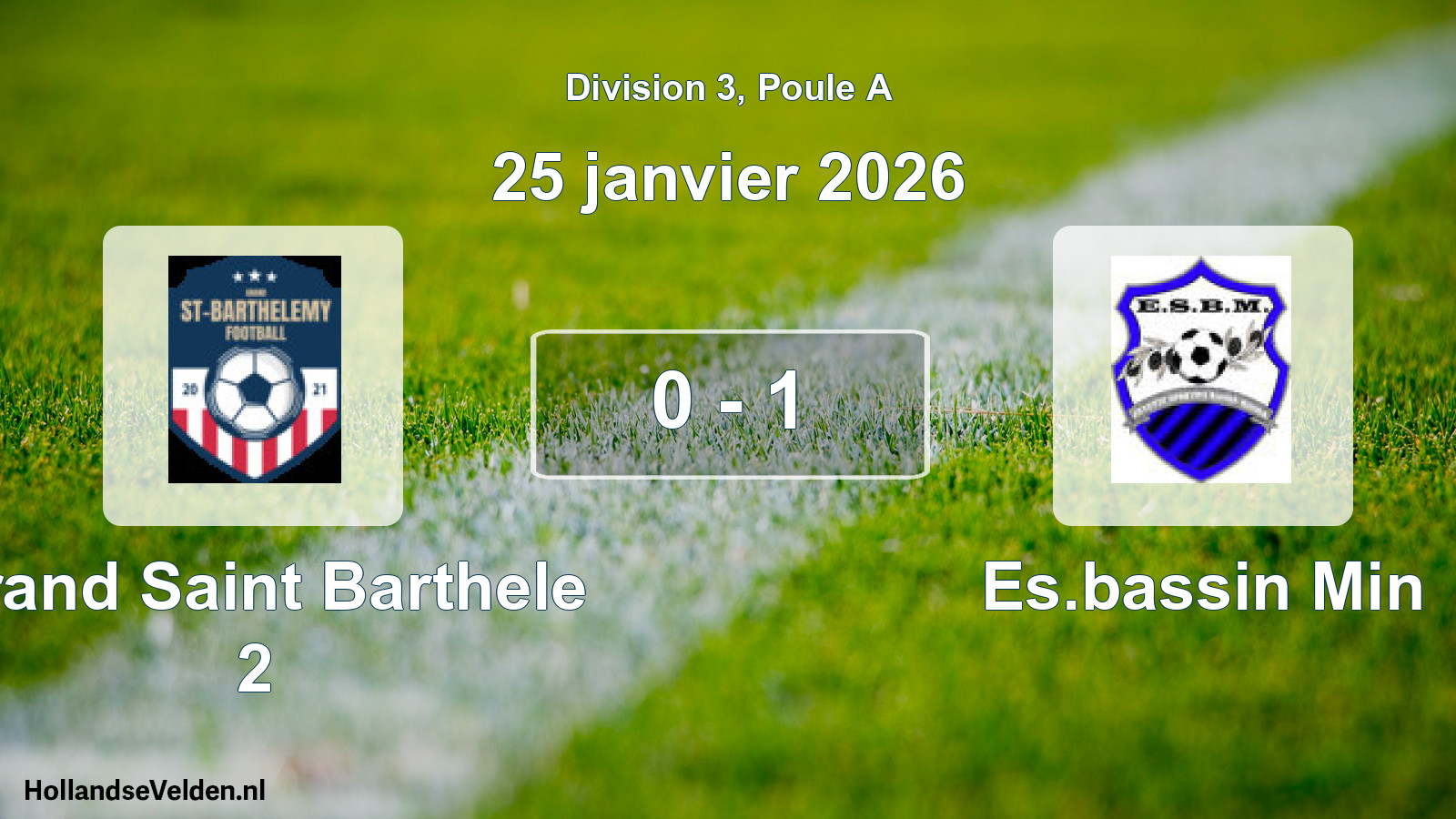 Total number of matches played: Grand Saint Barthele 2 - Es.bassin Min 0 - 1 (25 January 2026)