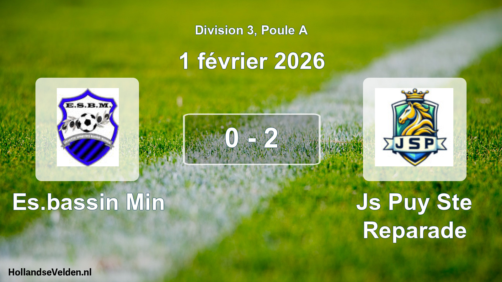Match joué: Es.bassin Min - Js Puy Ste Reparade 0 - 2 (1 février 2026)