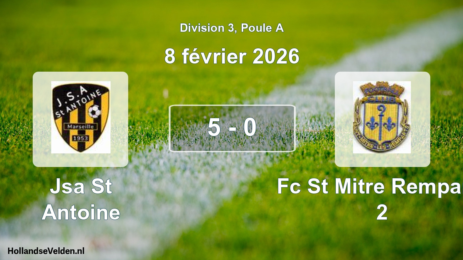 Total number of matches played: Jsa St Antoine - Fc St Mitre Remparts 2 5 - 0 (8 February 2026)