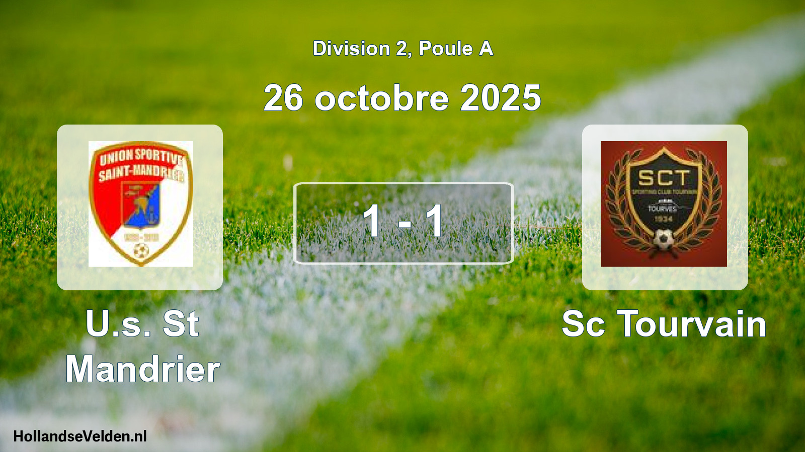 Gespeelde wedstrijd: U.s. St Mandrier - Sc Tourvain 1 - 1 (26 oktober 2025)