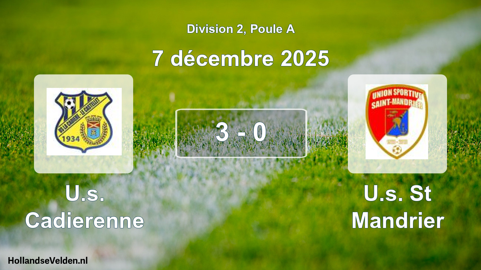 Total number of matches played: U.s. Cadierenne - U.s. St Mandrier 3 - 0 (7 December 2025)