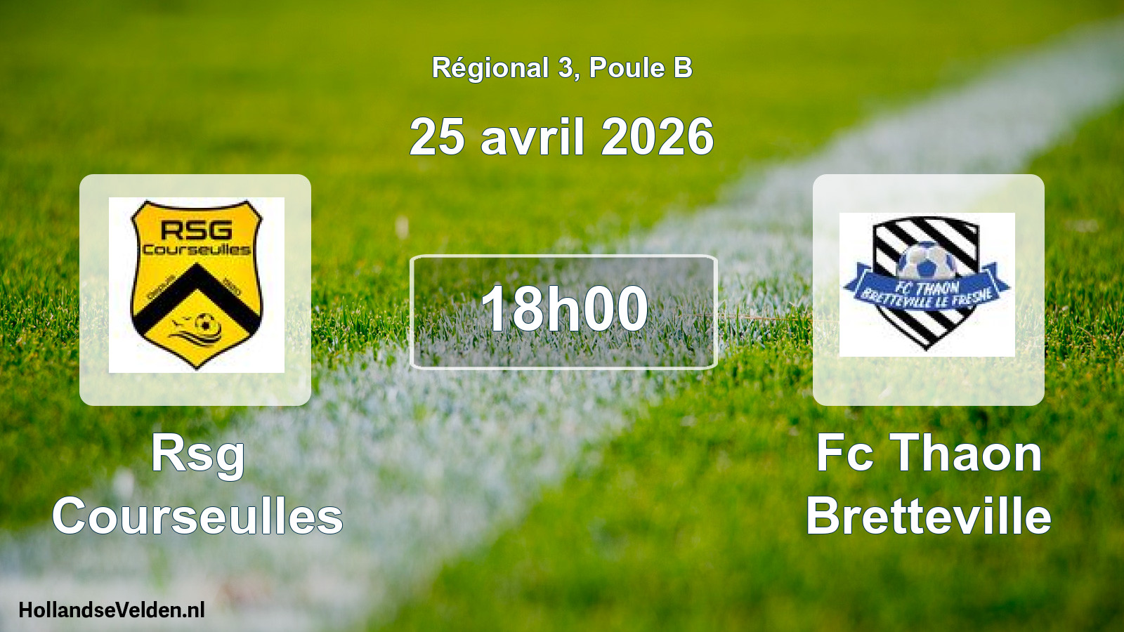 Geplande wedstrijd: Rsg Courseulles - Fc Thaon Bretteville (25 avril 2026)