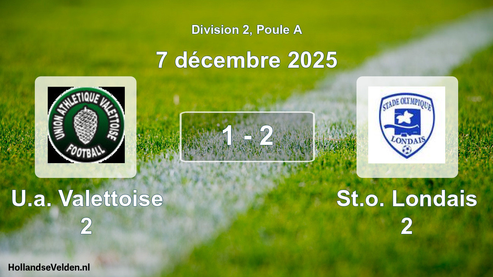 Total number of matches played: U.a. Valettoise 2 - St.o. Londais 2 1 - 2 (7 December 2025)