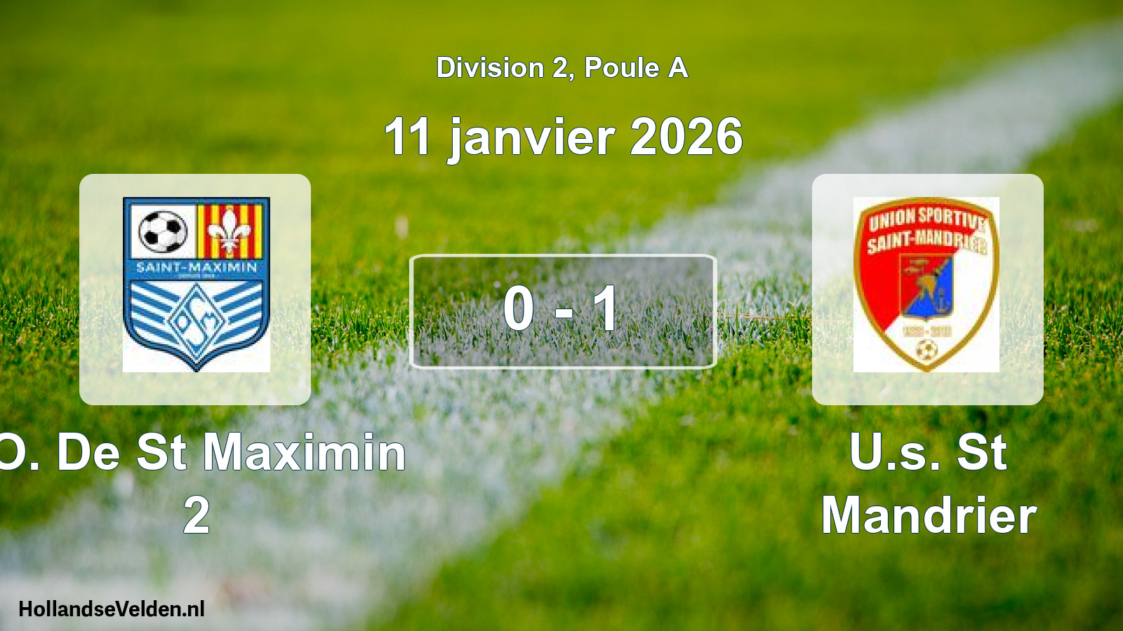 Total number of matches played: O. De St Maximin 2 - U.s. St Mandrier 0 - 1 (11 January 2026)