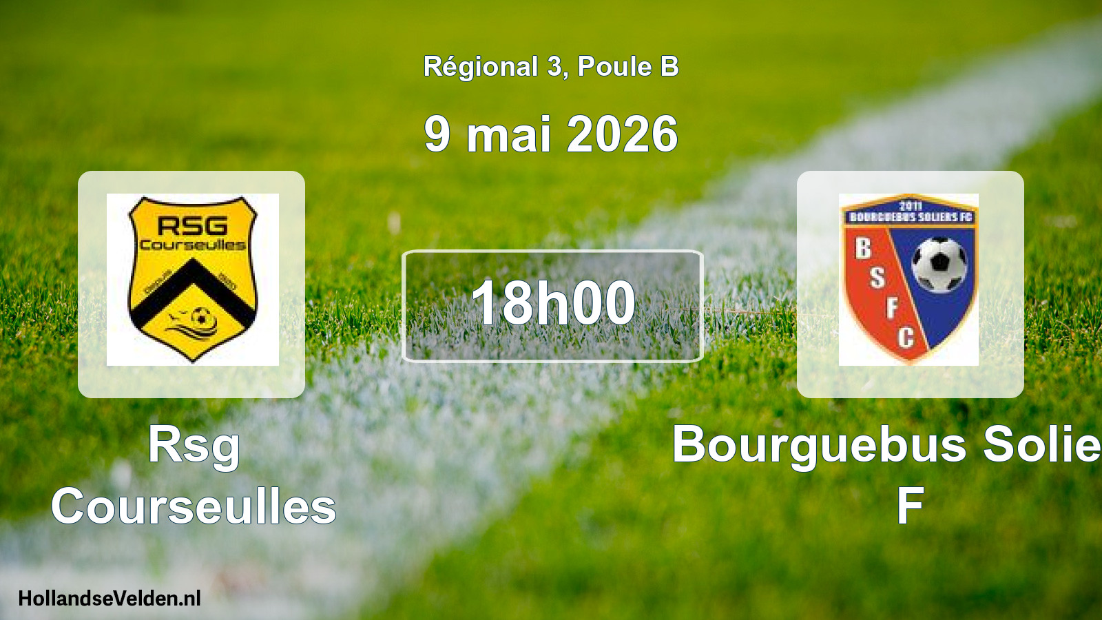 Geplande wedstrijd: Rsg Courseulles - Bourguebus Soliers F (9 mai 2026)