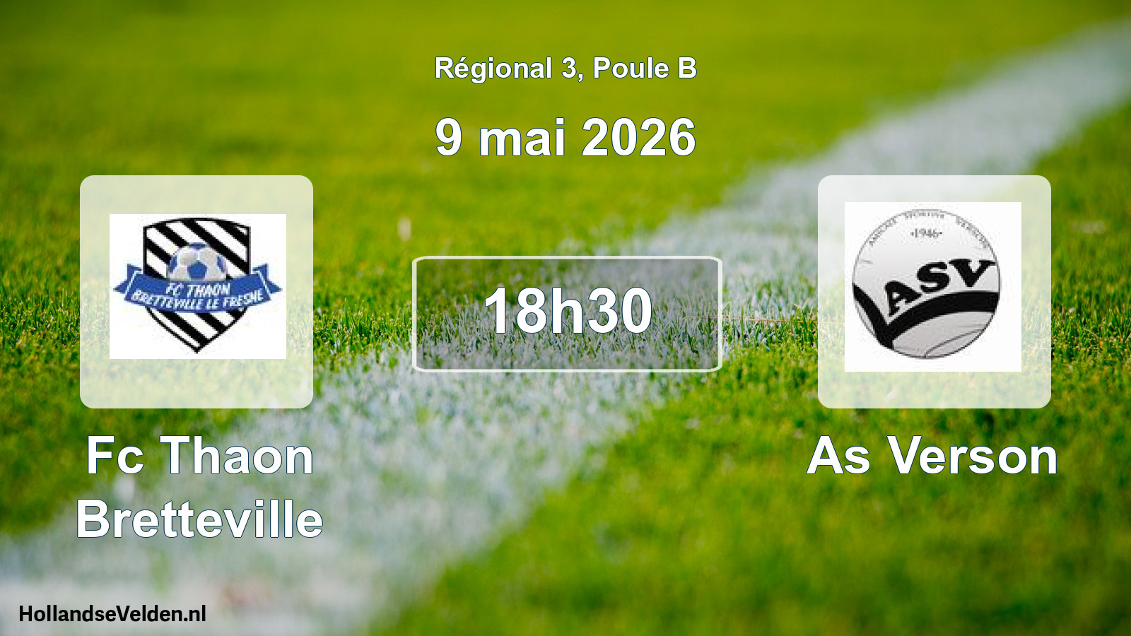 Geplande wedstrijd: Fc Thaon Bretteville - As Verson (9 mei 2026)