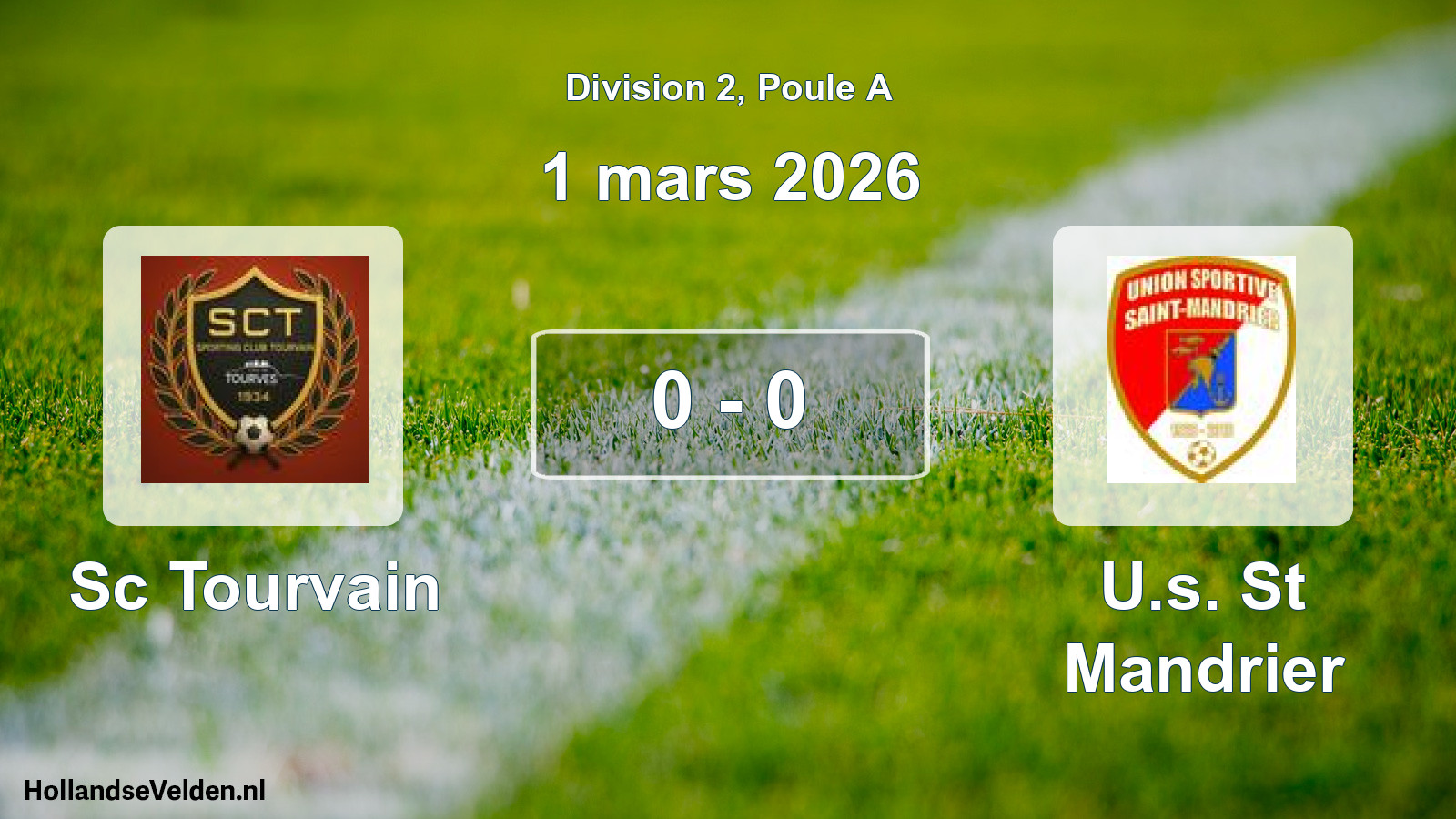 Match joué: Sc Tourvain - U.s. St Mandrier 0 - 0 (1 mars 2026)