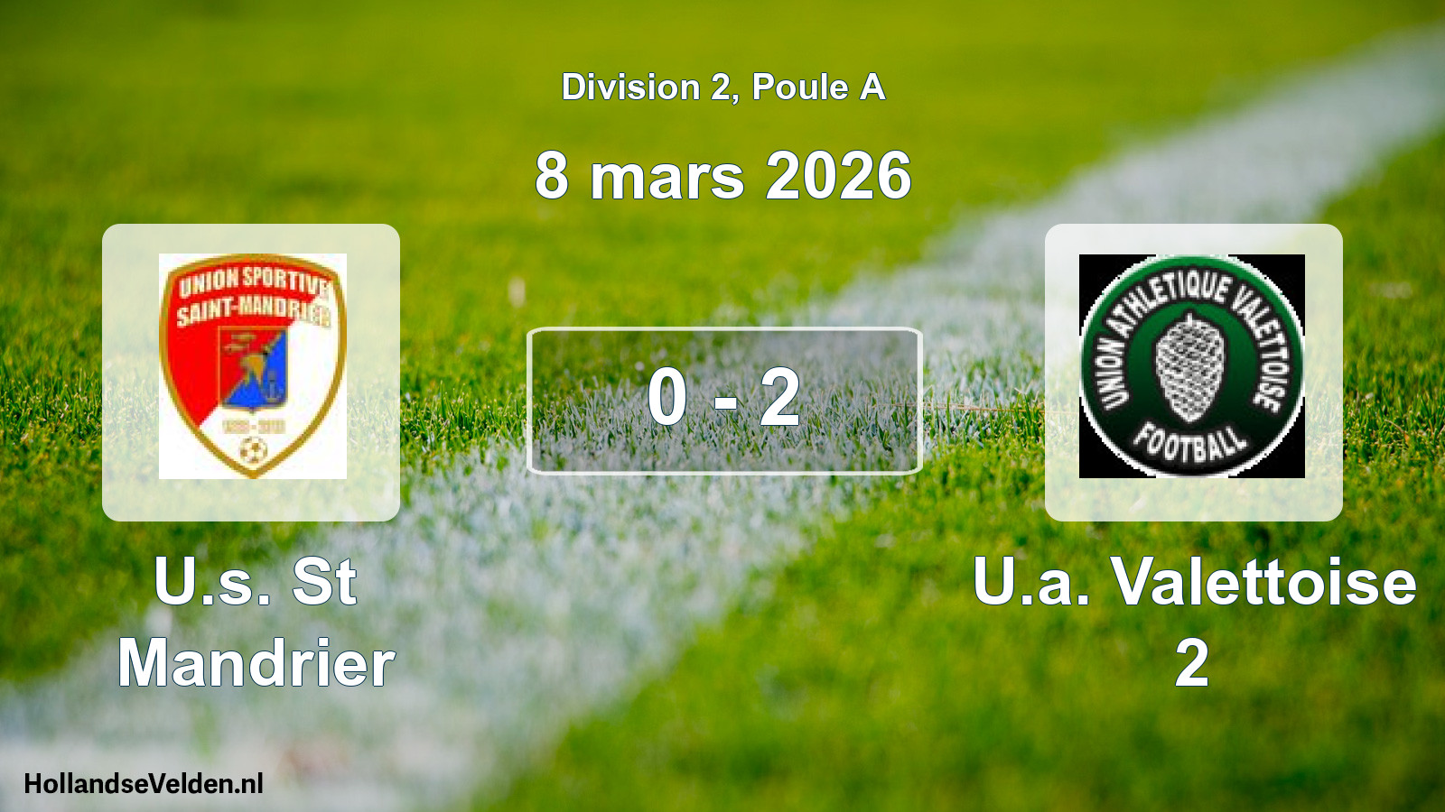 Total number of matches played: U.s. St Mandrier - U.a. Valettoise 2 0 - 2 (8 March 2026)
