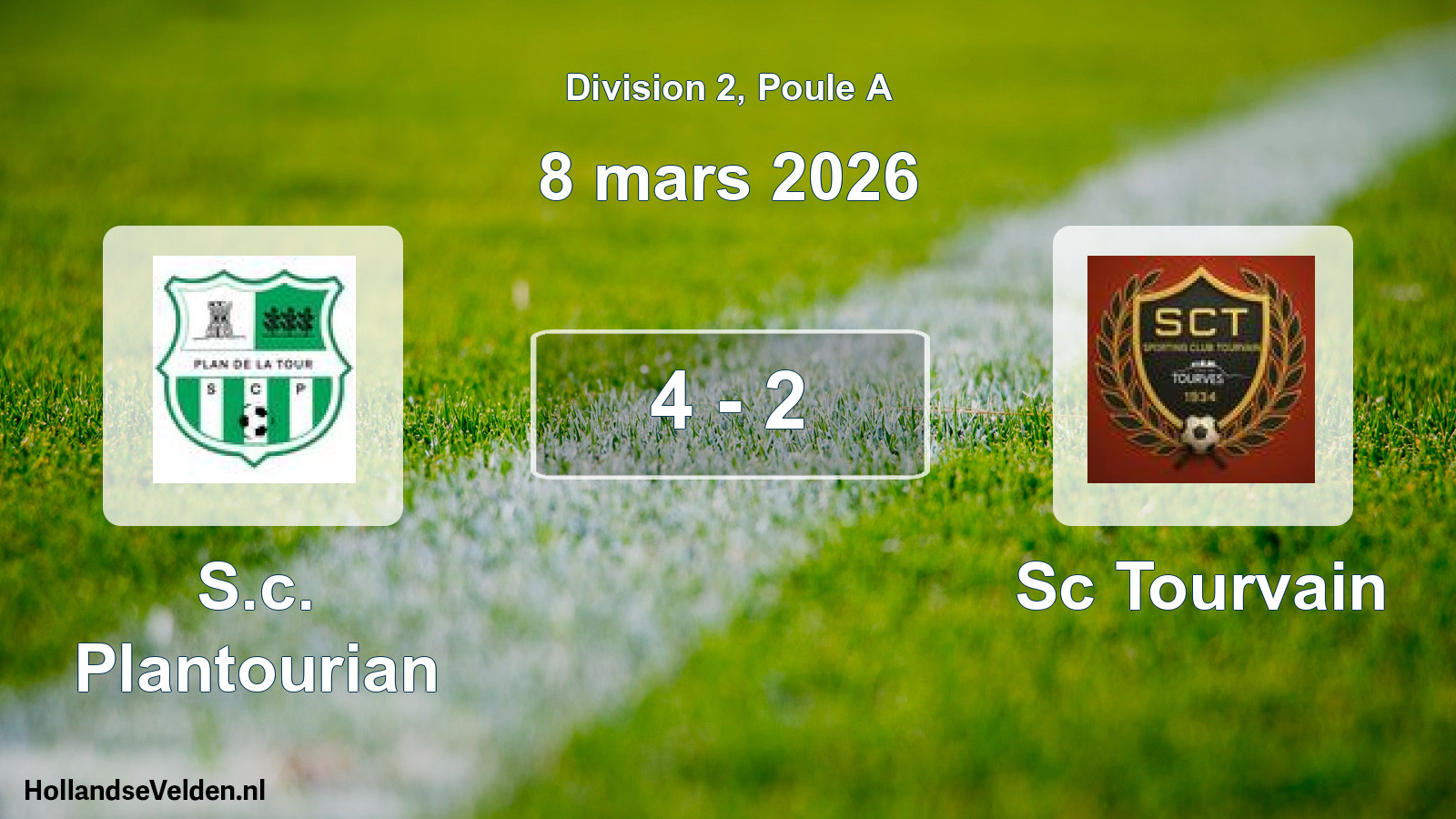 Total number of matches played: S.c. Plantourian - Sc Tourvain 4 - 2 (8 March 2026)