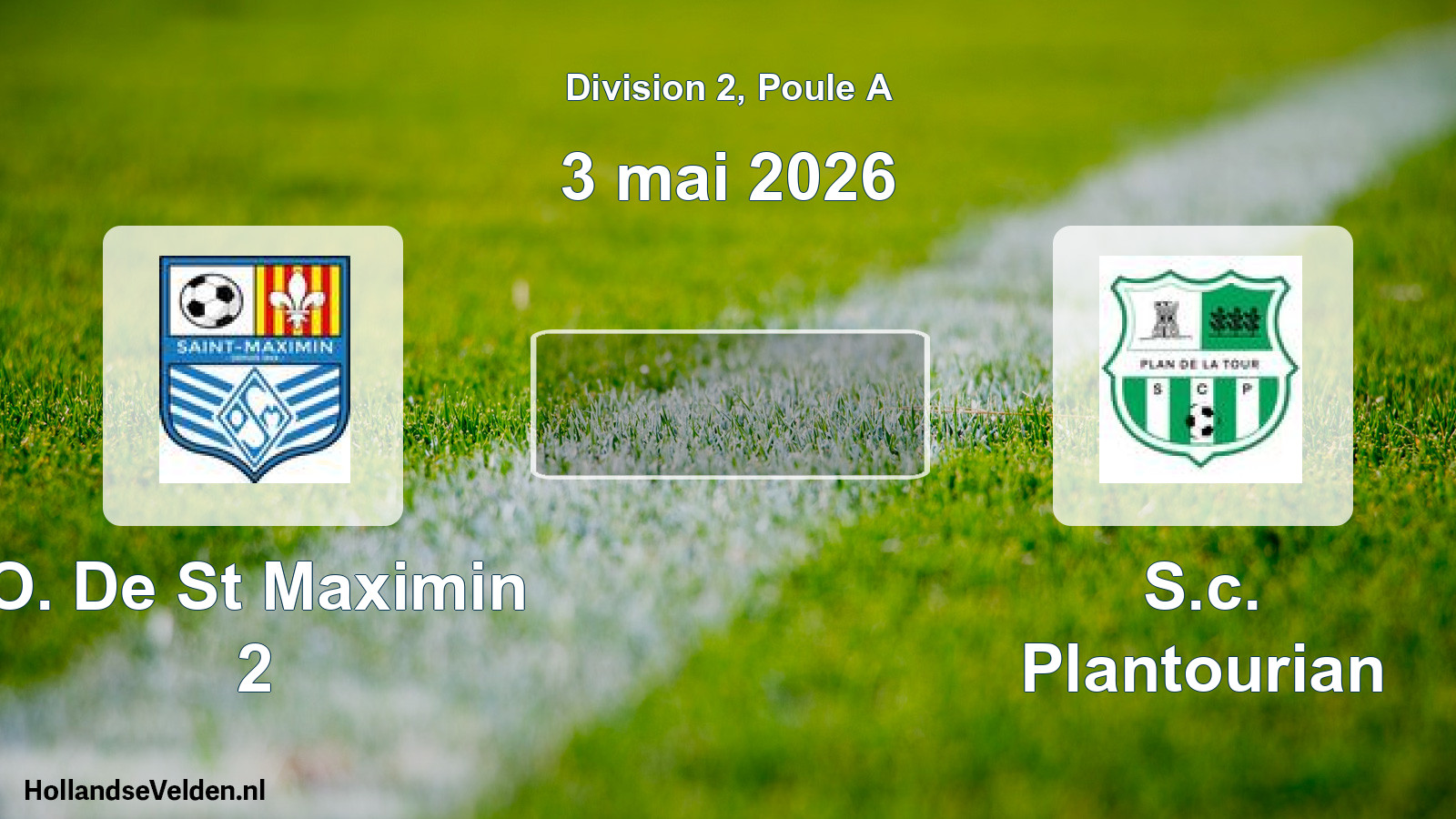 Match programmé: O. De St Maximin 2 - S.c. Plantourian (3 mai 2026)
