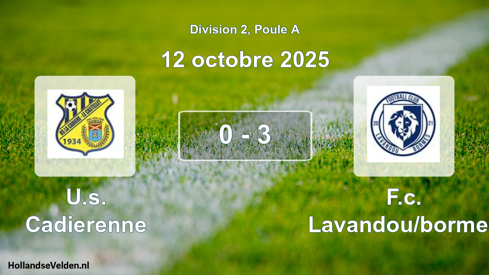 Total number of matches played: U.s. Cadierenne - F.c. Lavandou/bormes 0 - 3 (12 October 2025)