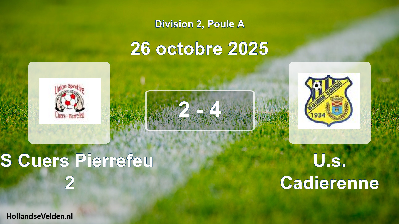 Total number of matches played: US Cuers Pierrefeu 2 - U.s. Cadierenne 2 - 4 (26 October 2025)
