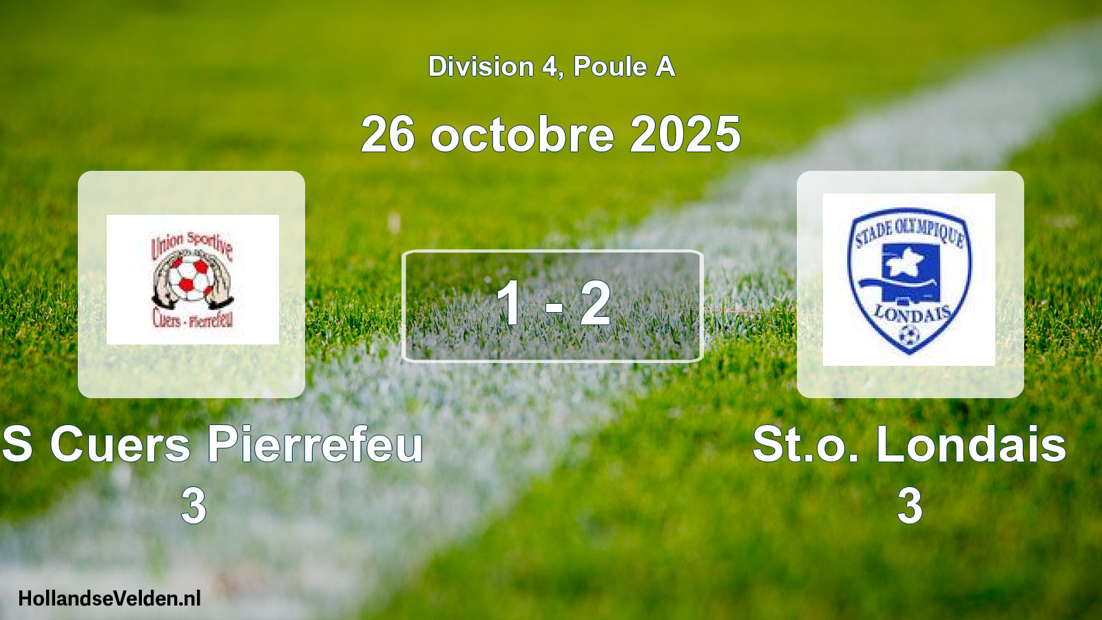 Total number of matches played: US Cuers Pierrefeu 3 - St.o. Londais 3 1 - 2 (26 October 2025)