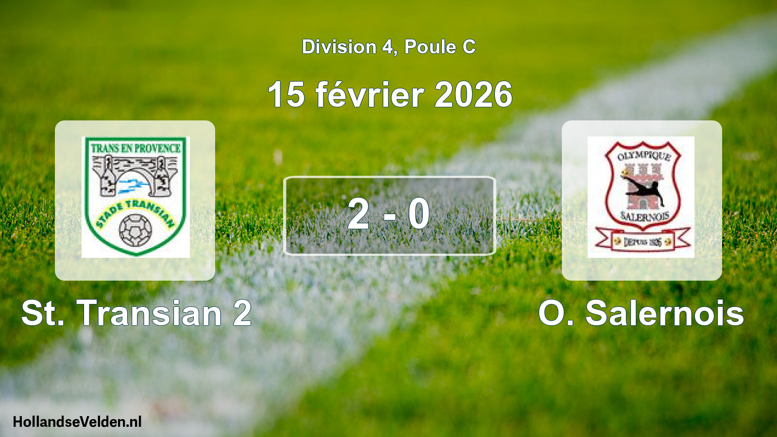 Gespeelde wedstrijd: St. Transian 2 - O. Salernois 2 - 0 (15 februari 2026)