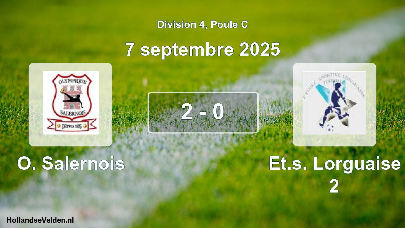 Match joué: O. Salernois - Et.s. Lorguaise 2 2 - 0 (7 septembre 2025)