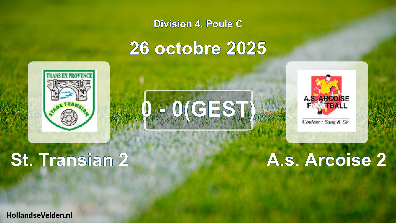 Match abandonné: St. Transian 2 - A.s. Arcoise 2 (26 octobre 2025)