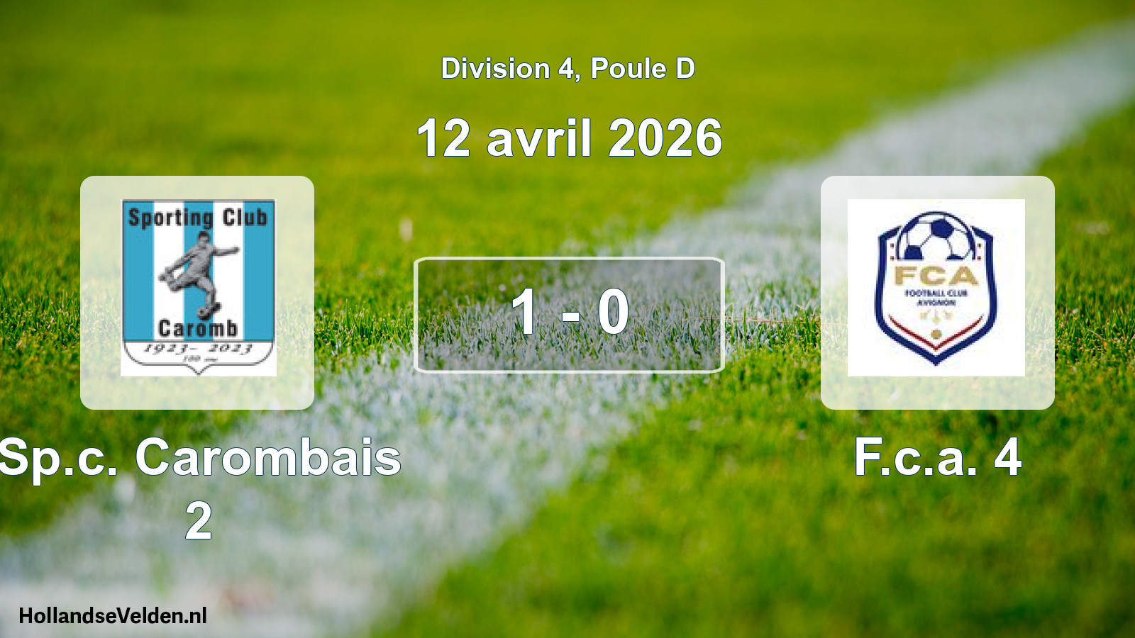 Total number of matches played: Sp.c. Carombais 2 - F.c.a. 4 1 - 0 (12 April 2026)