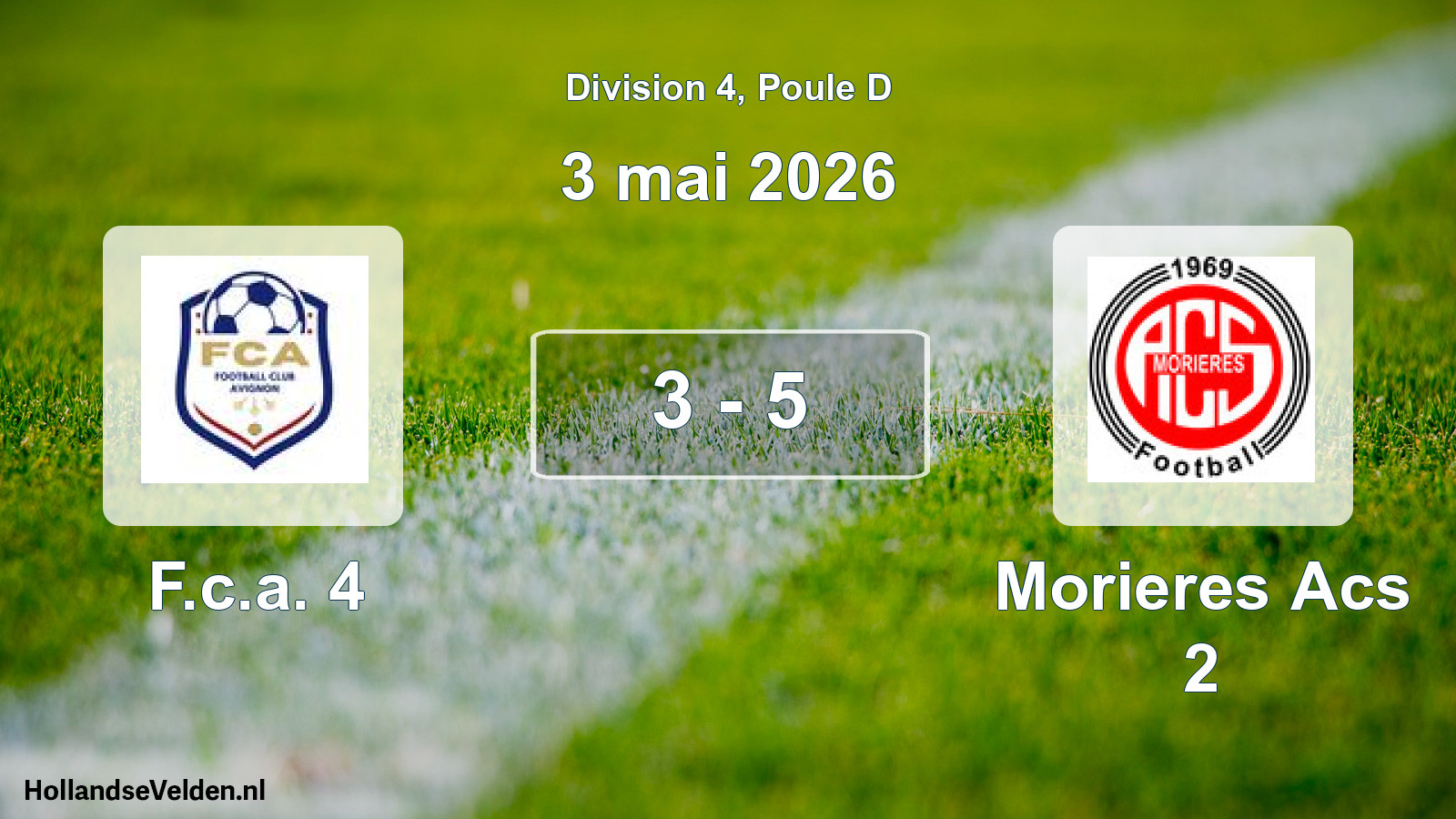Total number of matches played: F.c.a. 4 - Morieres Acs 2 3 - 5 (3 May 2026)