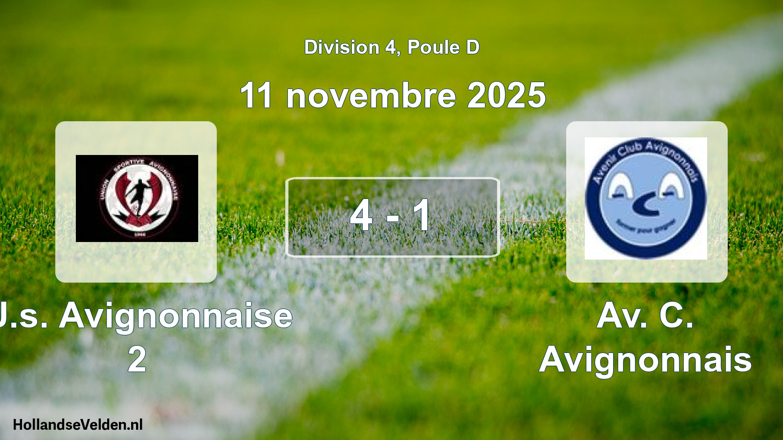 Total number of matches played: U.s. Avignonnaise 2 - Av. C. Avignonnais 4 - 1 (11 November 2025)