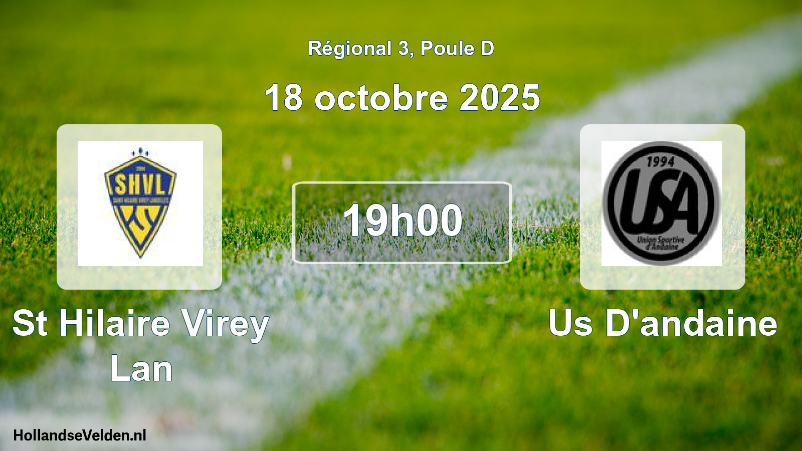 Geplande wedstrijd: St Hilaire Virey Lan - Us D'andaine (18 oktober 2025)