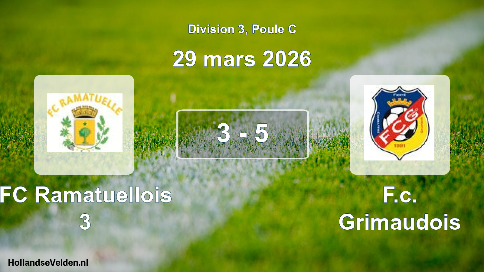Total number of matches played: FC Ramatuellois 3 - F.c. Grimaudois 3 - 5 (29 March 2026)