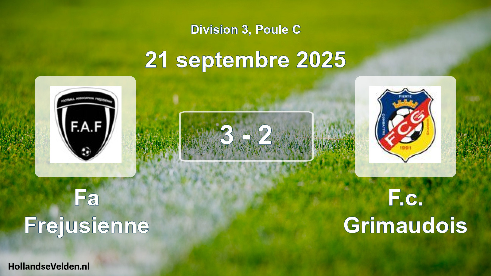 Total number of matches played: Fa Frejusienne - F.c. Grimaudois 3 - 2 (21 September 2025)
