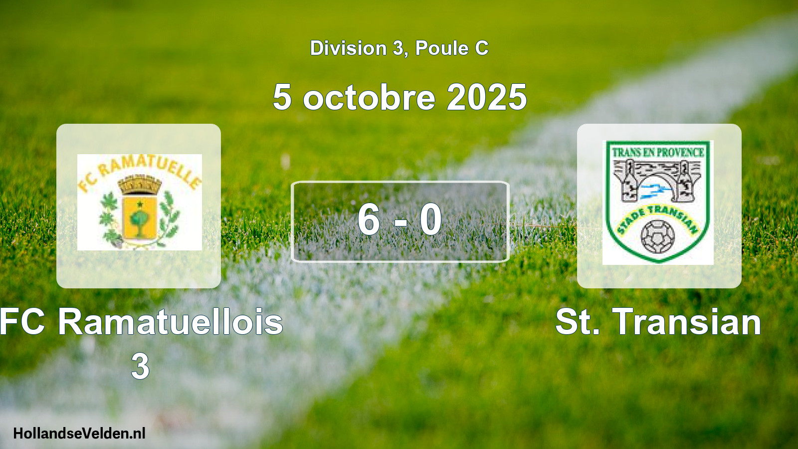 Match joué: FC Ramatuellois 3 - St. Transian 6 - 0 (5 octobre 2025)