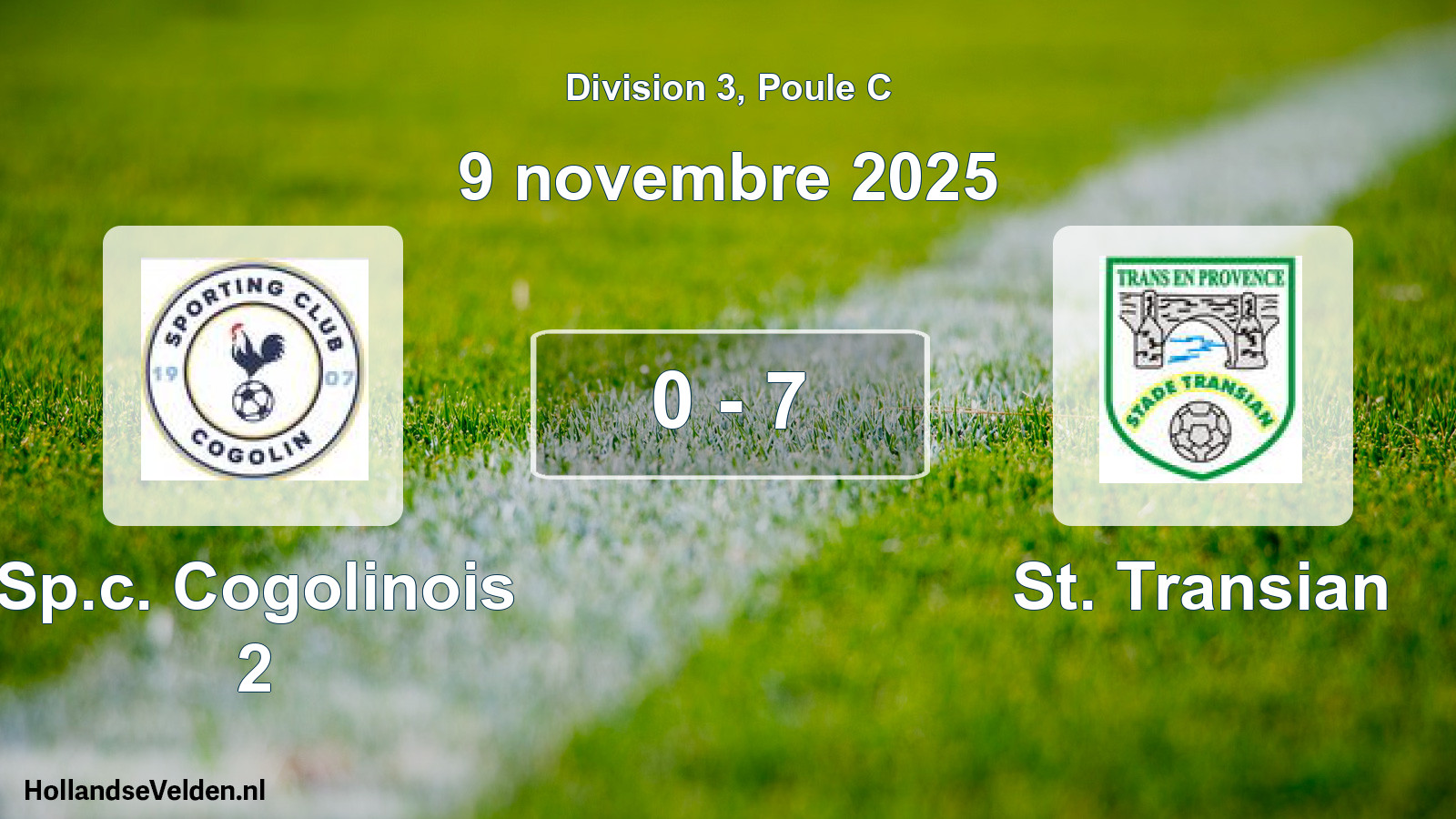 Match joué: Sp.c. Cogolinois 2 - St. Transian 0 - 7 (9 novembre 2025)