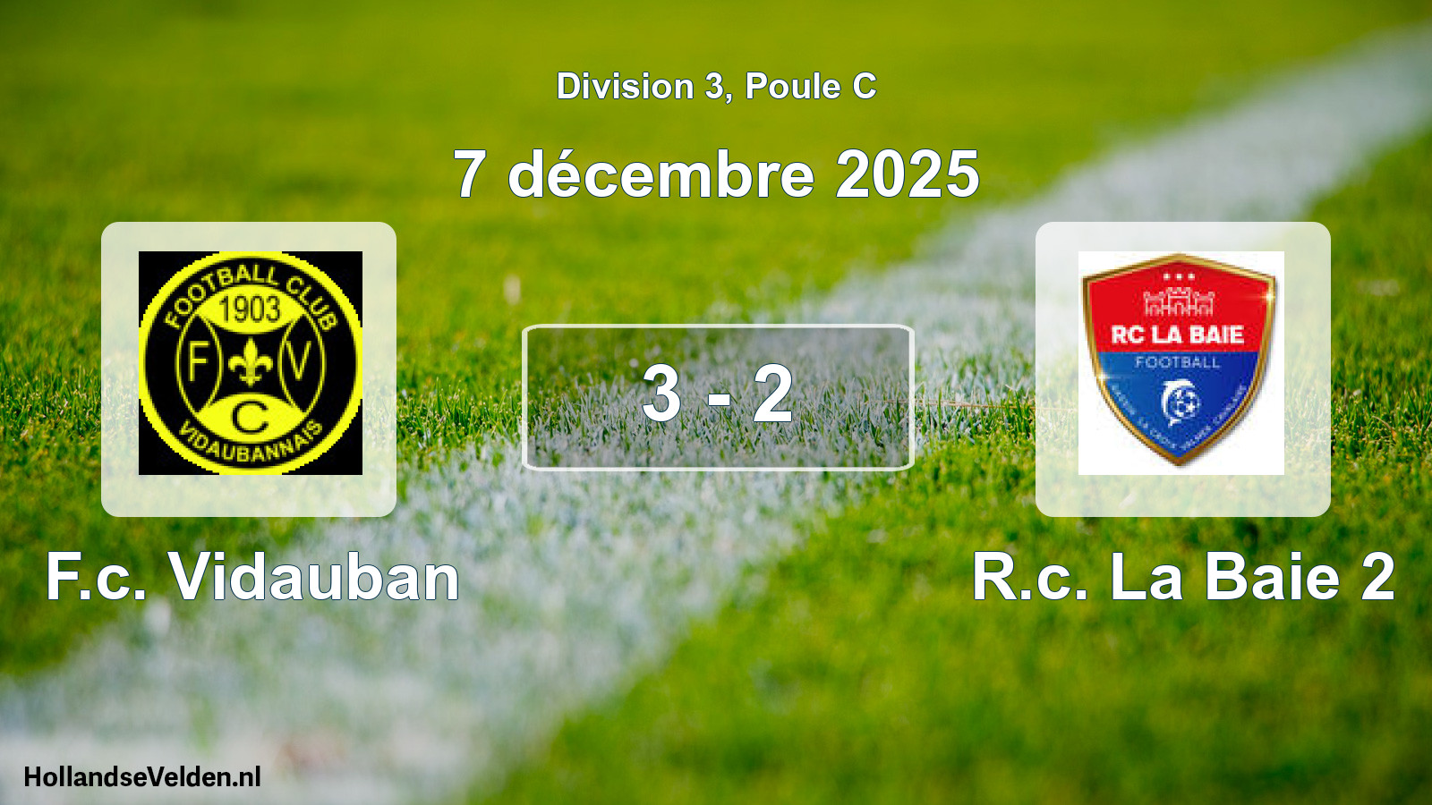 Total number of matches played: F.c. Vidauban - R.c. La Baie 2 3 - 2 (7 December 2025)