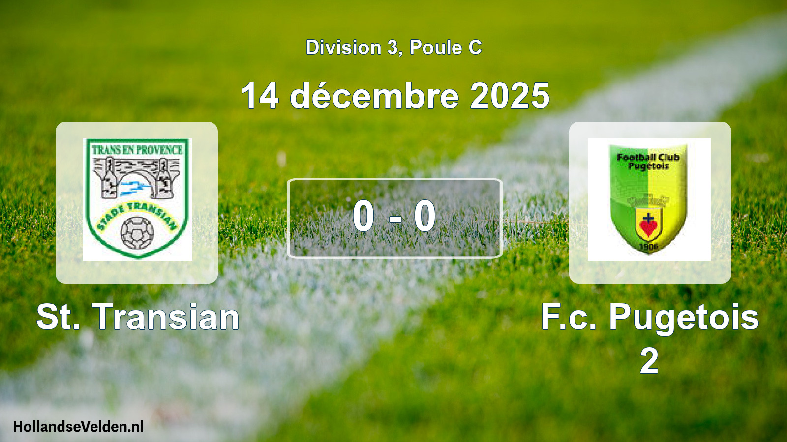 Match joué: St. Transian - F.c. Pugetois 2 0 - 0 (14 décembre 2025)