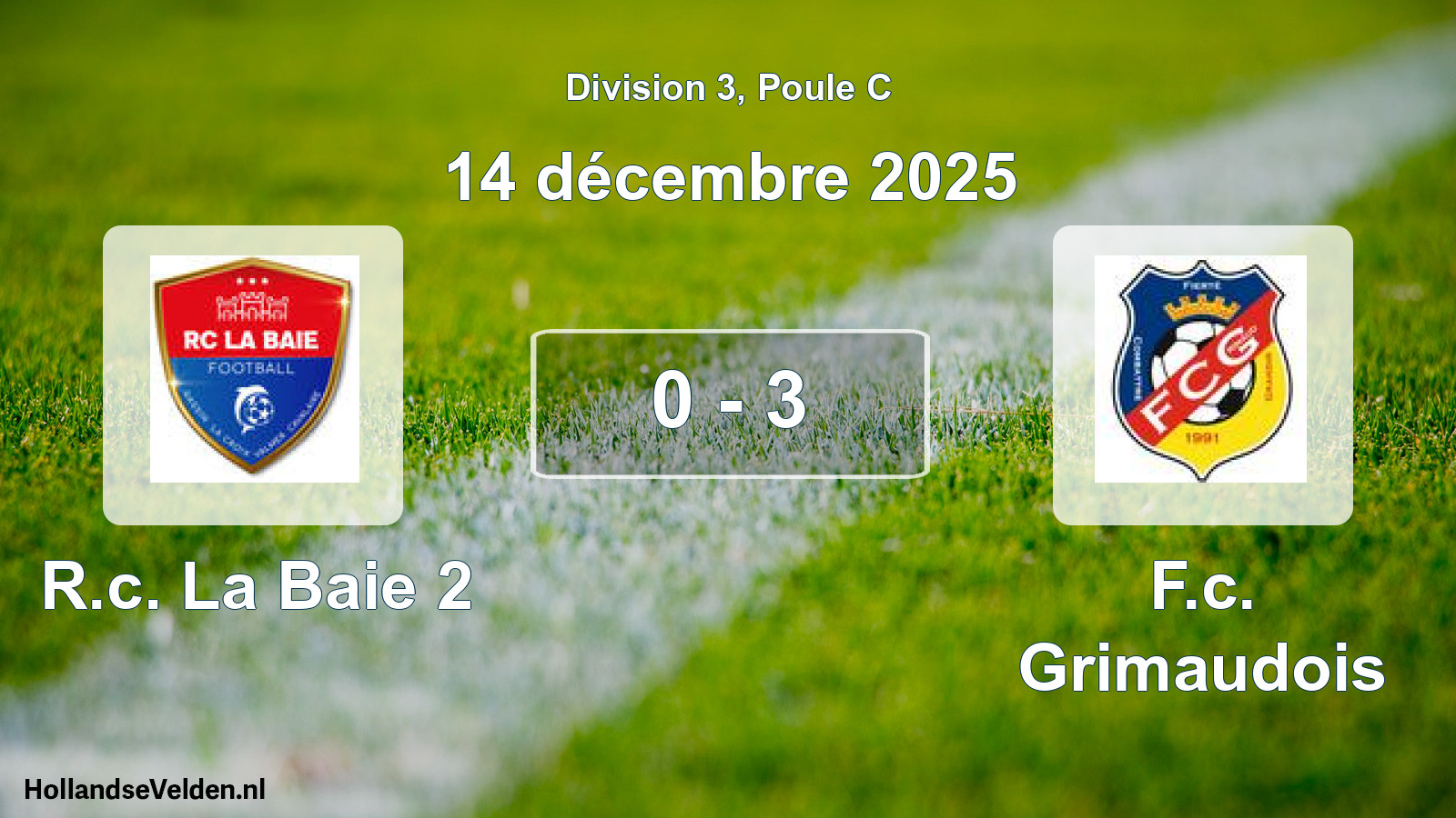 Match joué: R.c. La Baie 2 - F.c. Grimaudois 0 - 3 (14 décembre 2025)