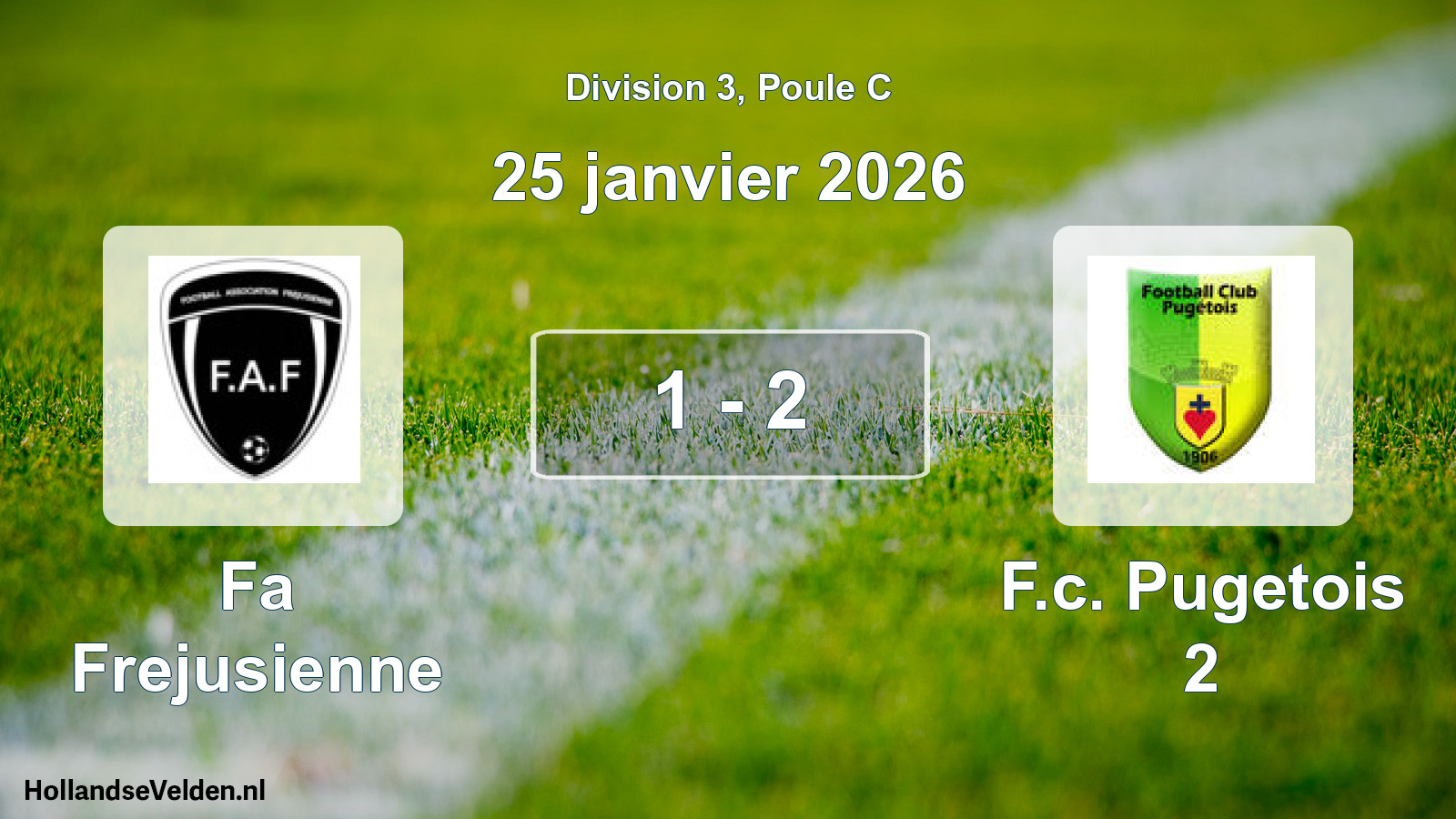Total number of matches played: Fa Frejusienne - F.c. Pugetois 2 1 - 2 (25 January 2026)