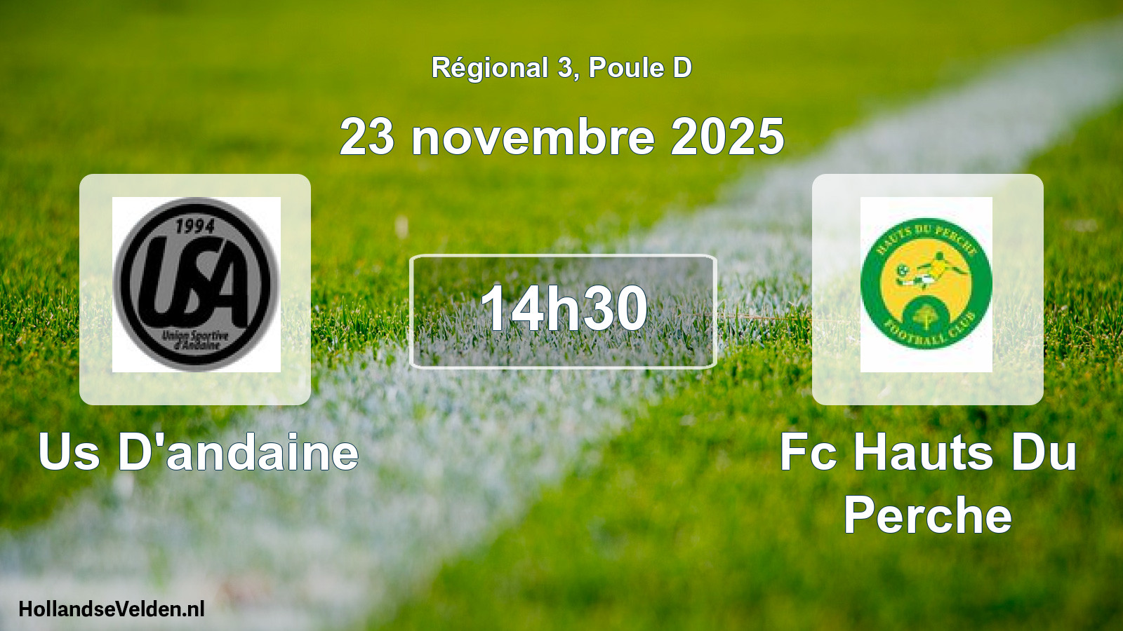 Geplande wedstrijd: Us D'andaine - Fc Hauts Du Perche (23 november 2025)