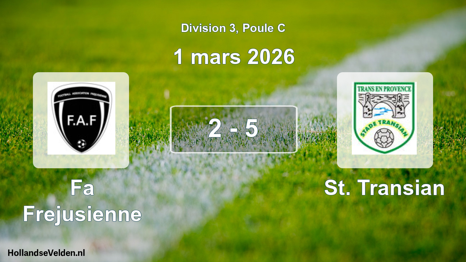 Match joué: Fa Frejusienne - St. Transian 2 - 5 (1 mars 2026)
