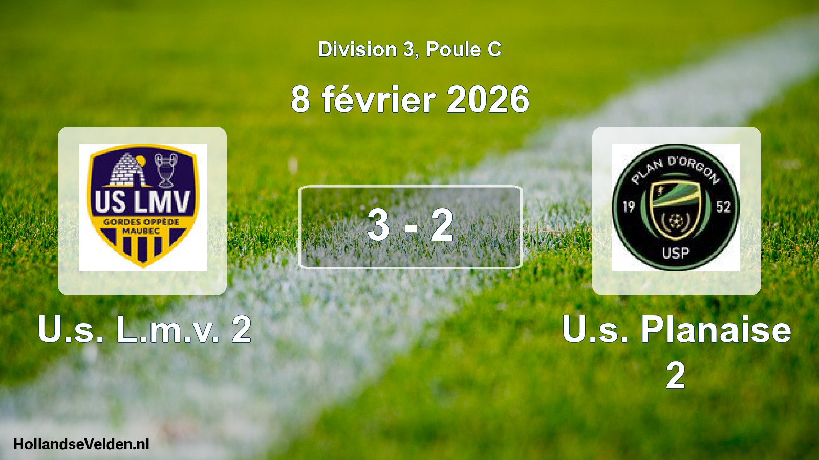 Total number of matches played: U.s. L.m.v. 2 - U.s. Planaise 2 3 - 2 (8 February 2026)
