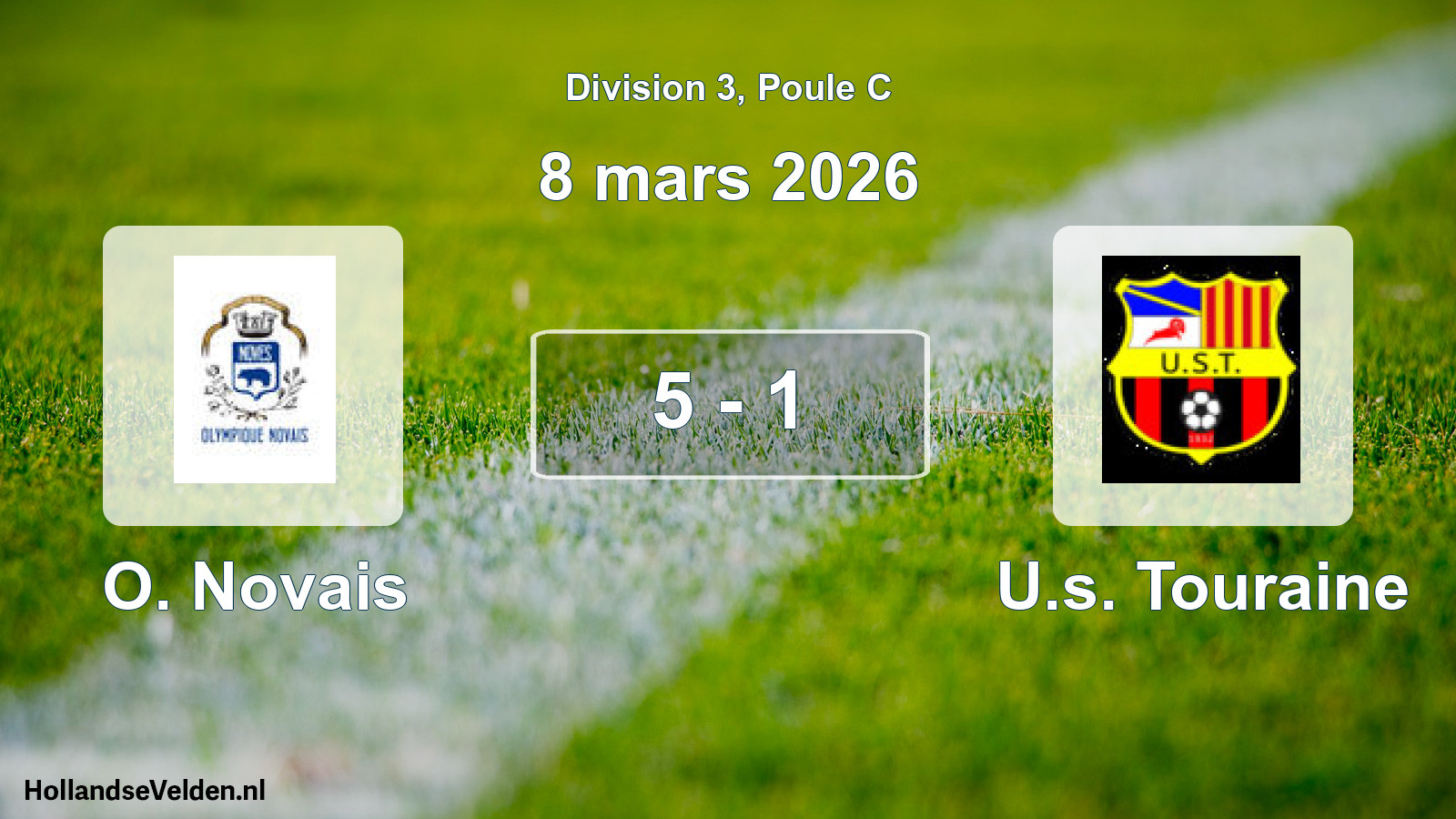 Match joué: O. Novais - U.s. Touraine 5 - 1 (8 mars 2026)