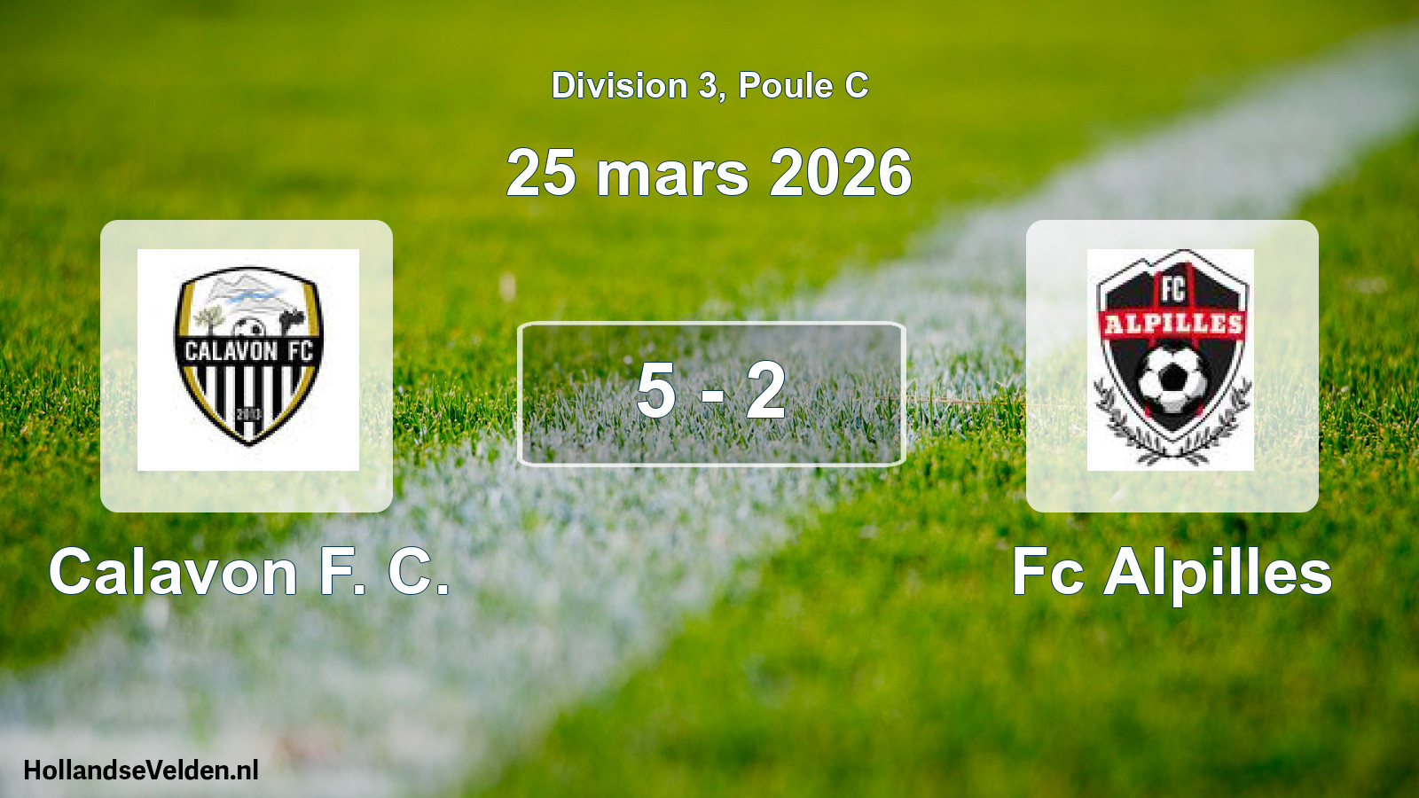 Match joué: Calavon F. C. - Fc Alpilles 5 - 2 (25 mars 2026)